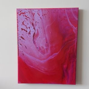 Bold Color Collection 2022 "F" Original Paint Pour Painting